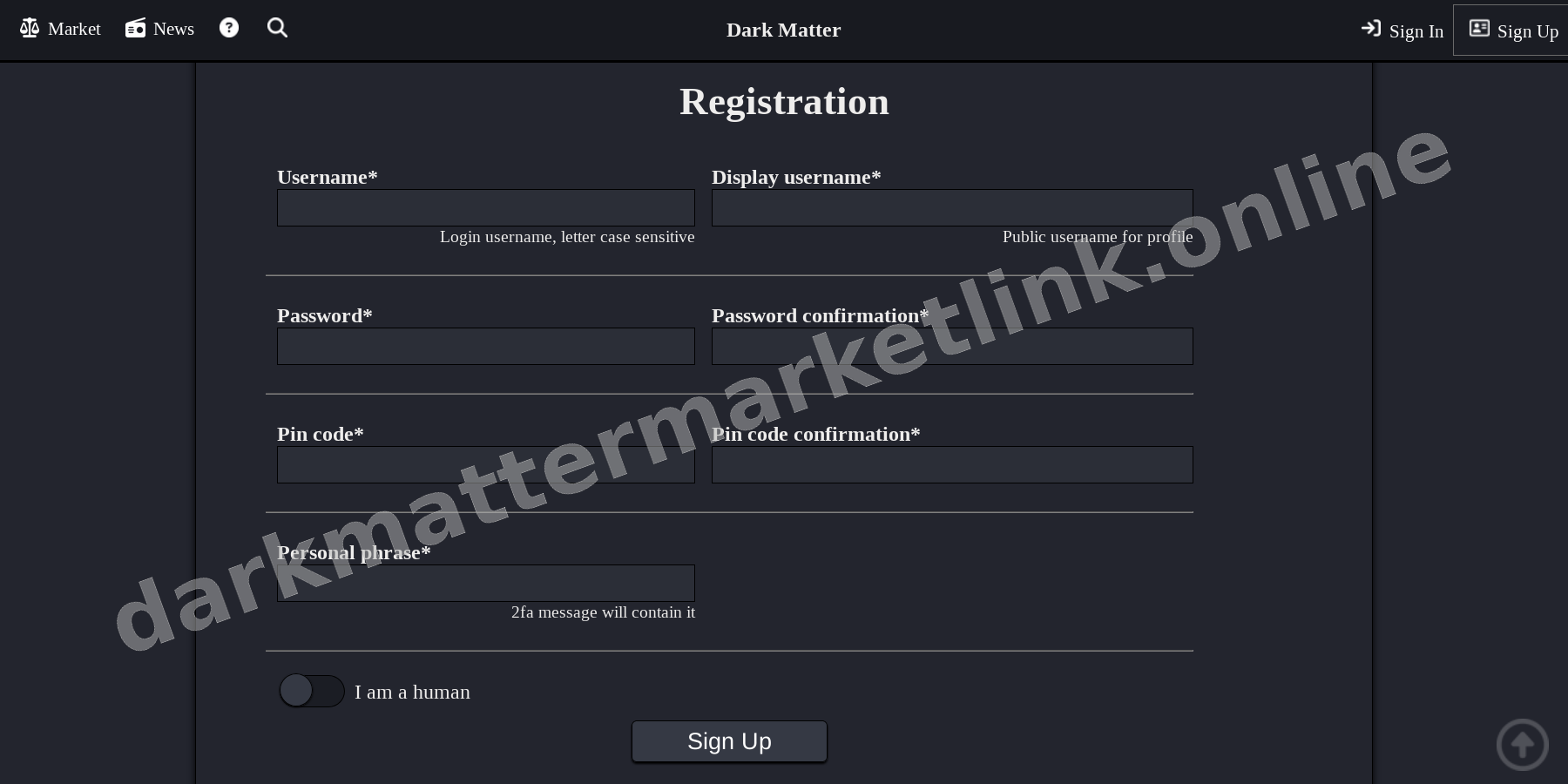 Account Registration Page